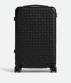 Bottega Veneta Odyssey Intrecciato Cabin Suitcase In Black