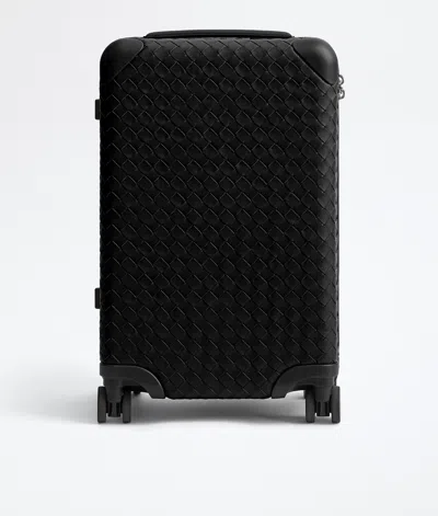 Bottega Veneta Odyssey Intrecciato Cabin Suitcase In Black