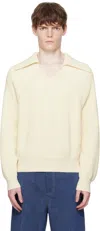 Bottega Veneta Off-white English Rib Sweater In Neutral