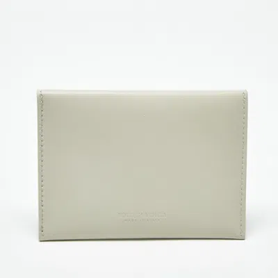 Pre-owned Bottega Veneta Off White Leather Envelope Card Holder