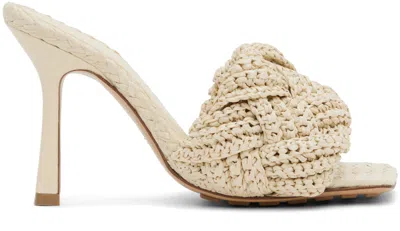 BOTTEGA VENETA OFF-WHITE LIDO HEELED SANDALS