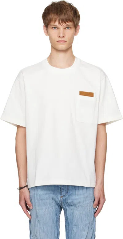 BOTTEGA VENETA OFF-WHITE PIMA COTTON JERSEY T-SHIRT