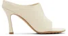 Bottega Veneta Off-white Rana Mules In Gray
