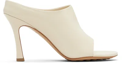 Bottega Veneta Off-white Rana Mules In Gray