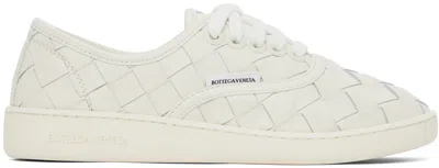 Bottega Veneta Sawyer Intrecciato Leather Low-top Sneakers In White