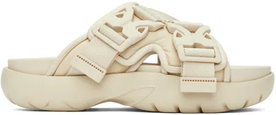 Bottega Veneta Off-white Snap Slide Sandals In 9031-sea Salt