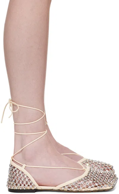 Bottega Veneta Off-white Wraparound Sandals In 9215 Toile