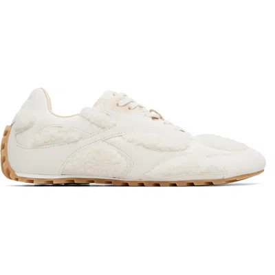 Bottega Veneta Orbit Flash Suede And Nylon Sneakers In Neutral