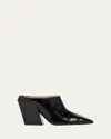 Bottega Veneta Okinawa Leather Square-toe Mules In Black