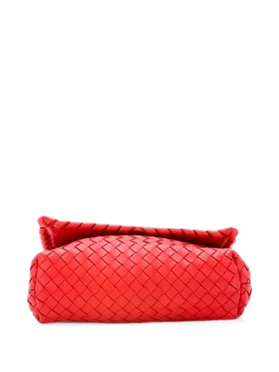 Pre-owned Bottega Veneta Olimpia Intrecciato Nappa Baby Crossbody Bag In 红色