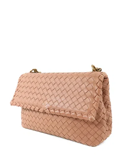 Pre-owned Bottega Veneta Olimpia Intrecciato Shoulder Bag In Pink
