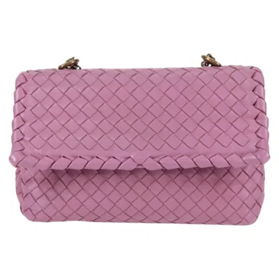 Pre-owned Bottega Veneta Olimpia Purple Leather Shoulder Bag ()