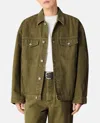 Bottega Veneta Denim Jacket With Collared Design And Pockets In Green