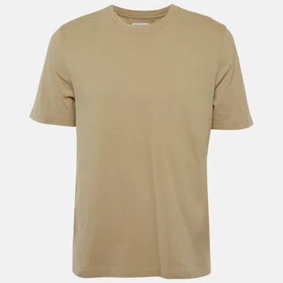 Pre-owned Bottega Veneta Olive Green Jersey Crewneck T-shirt Xl