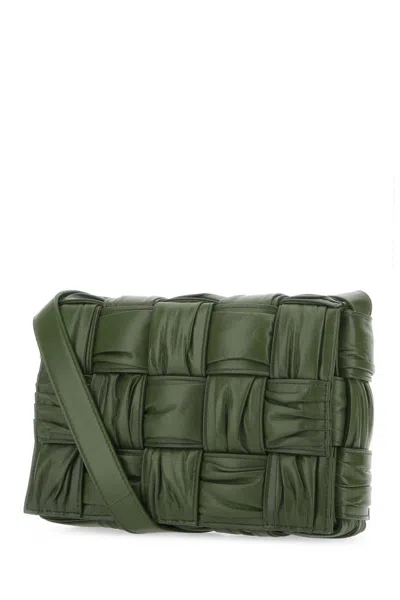 Bottega Veneta Olive Green Leather Cassette Crossbody Bag