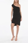 Bottega Veneta One Shoulder Bubble Knit Mini Dress
