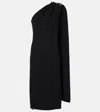 Bottega Veneta Robe En Crêpe De Viscose Et Laine In Black