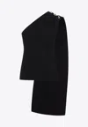 Bottega Veneta Top In Crepe Di Lana E Viscosa Con Dettaglio Knot In Black