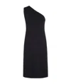 Bottega Veneta One Shoulder Twisted Dress In Black