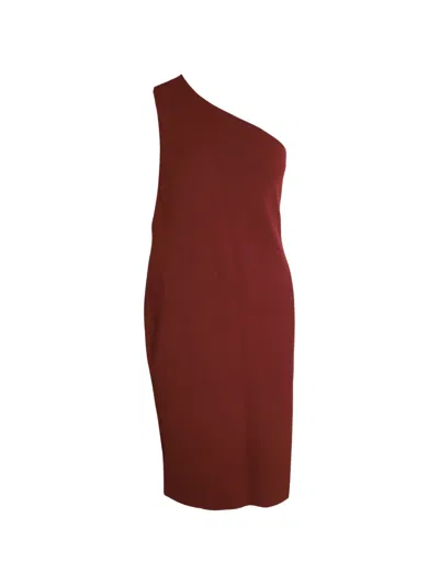 Pre-owned Bottega Veneta One-shoulder Mini Dress In Red