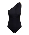 Bottega Veneta Cutout One-shoulder One-piece Swimsuit In Black