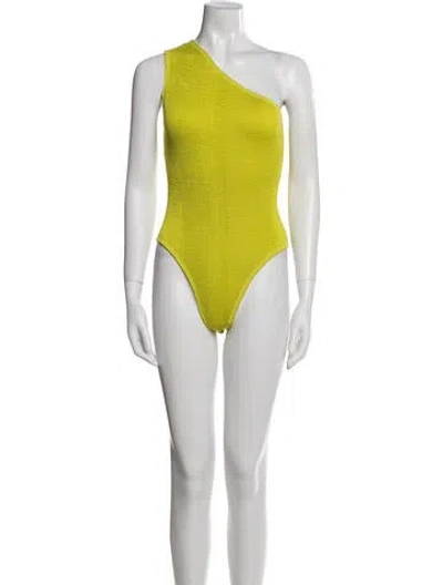 Pre-owned Bottega Veneta One-shoulder Sleeveless Bodysuit W/ Tags In Green