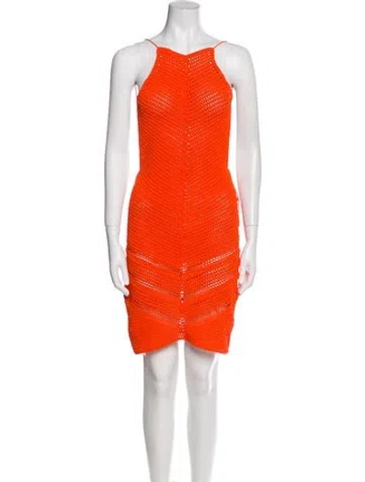 Pre-owned Bottega Veneta One-shoulder Sweater In Orange