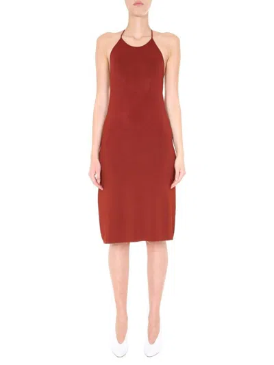 BOTTEGA VENETA OPEN BACK HALTER DRESS