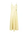 Bottega Veneta Women's Striped Cotton-blend Mesh Maxi Dress In Yellow
