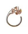 Bottega Veneta Drop Cubic Zirconia Ring In Gold