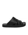 Bottega Veneta Open Toe Cold Drag Of Logo In Black