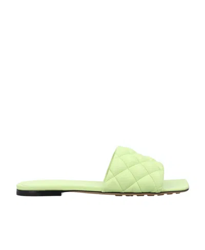 Bottega Veneta Open-toed Flat Slippers In Green