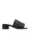 Bottega Veneta Black Patch Mules In Black