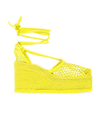 Bottega Veneta Open-knit Platform Espadrilles In Multi