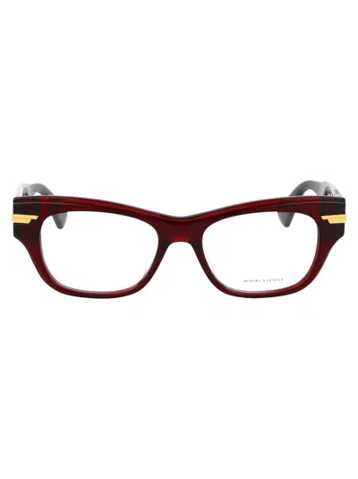 Bottega Veneta Optical In 003 Burgundy Burgundy Transparent