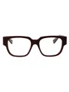 Bottega Veneta Bv1289o Glasses In 003 Burgundy Burgundy Transparent