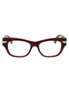 Bottega Veneta Eyewear In 003 Burgundy Burgundy Transparent