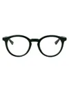 Bottega Veneta Green-gold-transparent Metal Glasses