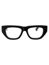 Bottega Veneta Black Crystal Transparent Acetate Glasses In Black