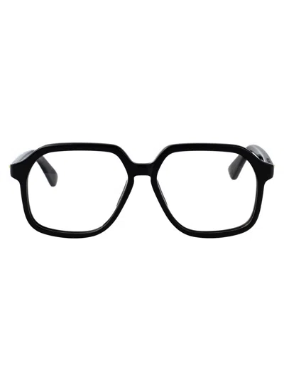 Bottega Veneta Violet Acetate Optical Glasses In Black-black-transparent