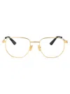 Bottega Veneta Bv1382o Glasses In Gold-gold-transparent
