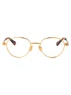 Bottega Veneta Bv1382o Glasses In Gold-gold-transparent