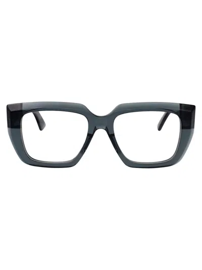 Bottega Veneta Bv1032o Glasses In Grey-grey-transparent