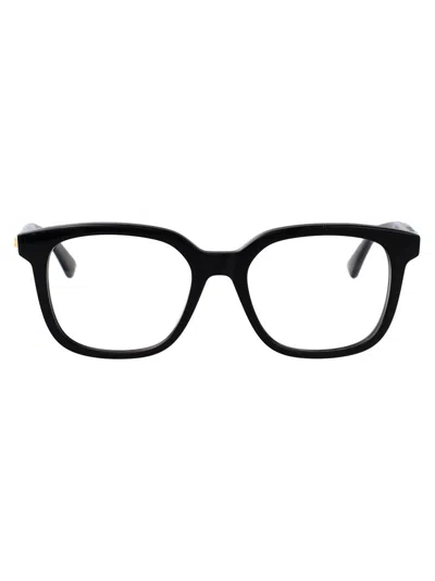 Bottega Veneta Black Acetate Optical Glasses In Multi