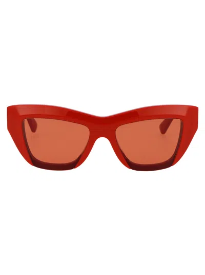 Bottega Veneta Orange Acetate Sunglasses
