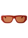 Bottega Veneta Orange Acetate Sunglasses