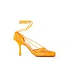 Bottega Veneta Stretch Square-toe Ankle-strap Mesh Pumps