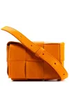 Bottega Veneta Orange Intrecciato Leather Mini Candy Cassette Handbag  (authentic )