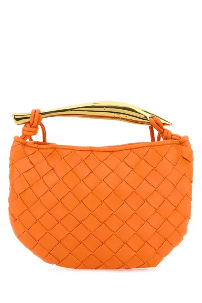 Bottega Veneta Orange Leather Sardine Handbag In Petal
