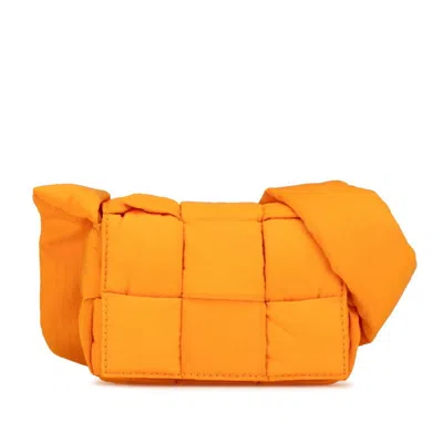Pre-owned Bottega Veneta Orange Nylon Shoulder Bag ()